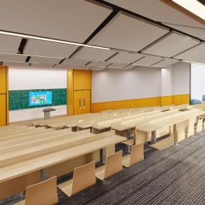 现代多媒体教室3D模型下载